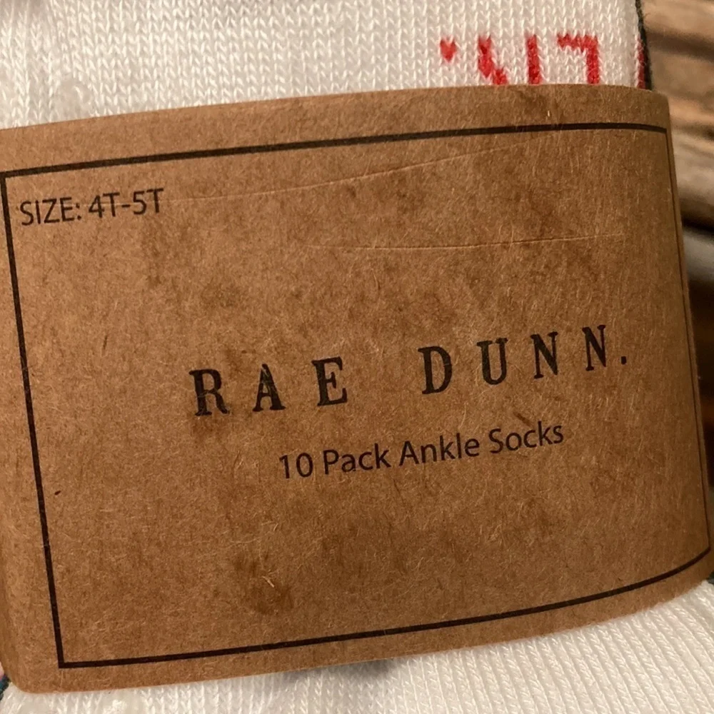 Rae Dunn Toddler 4T-5T TEN PACK CHRISTMAS ANKLE SOCKS